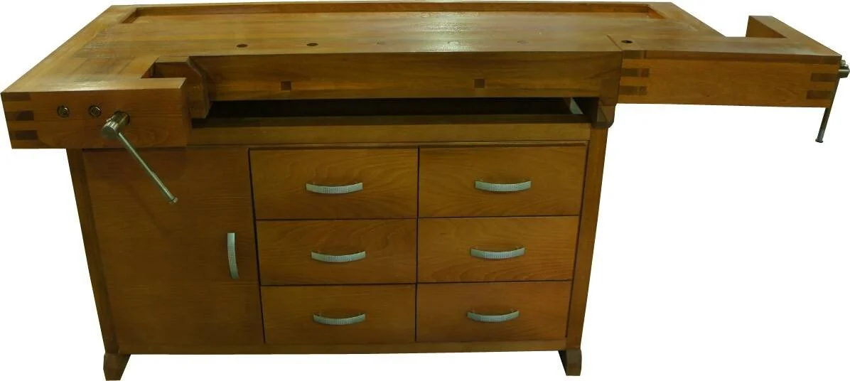 Верстак деревянный столярный Проф (береза) с тумбой Престиж