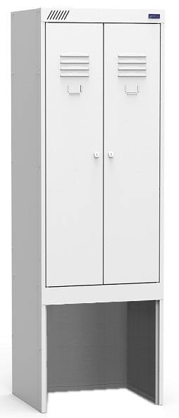 Фото - шкаф шрк 22-600 вск (1850/600/500 мм) для одежды с нишей для скамьи металлический двухсекционный шириной 600 мм