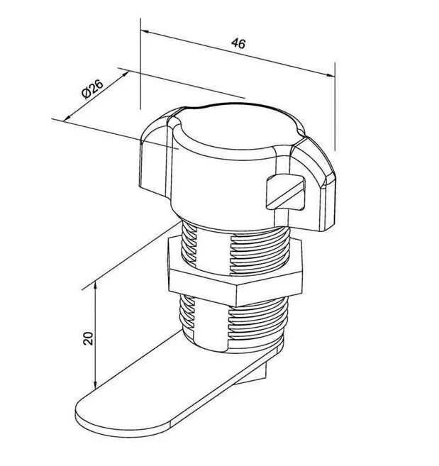 Мебельный колодочный замок - ЗК