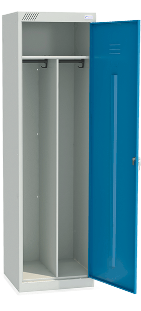 Фото - шкаф шрэк 21-530 (1850/530/500 мм) для сменной спецодежды эконом класса металлический для раздевалки