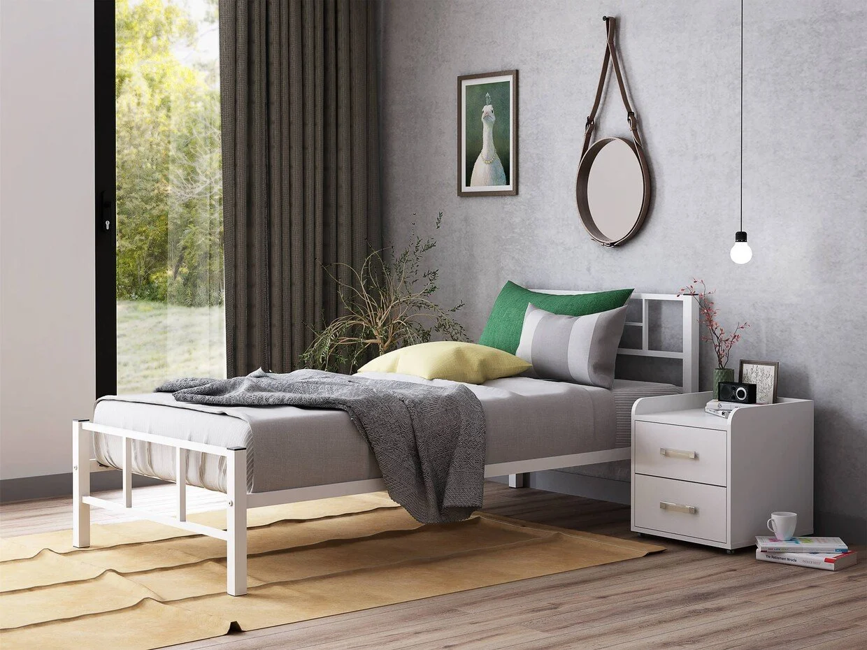 Фото кровать кадис белая/190х90