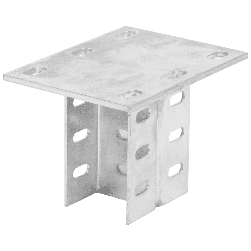 Подвес двойной усиленный для сборной потолочной стойки 56х30, горячий цинк