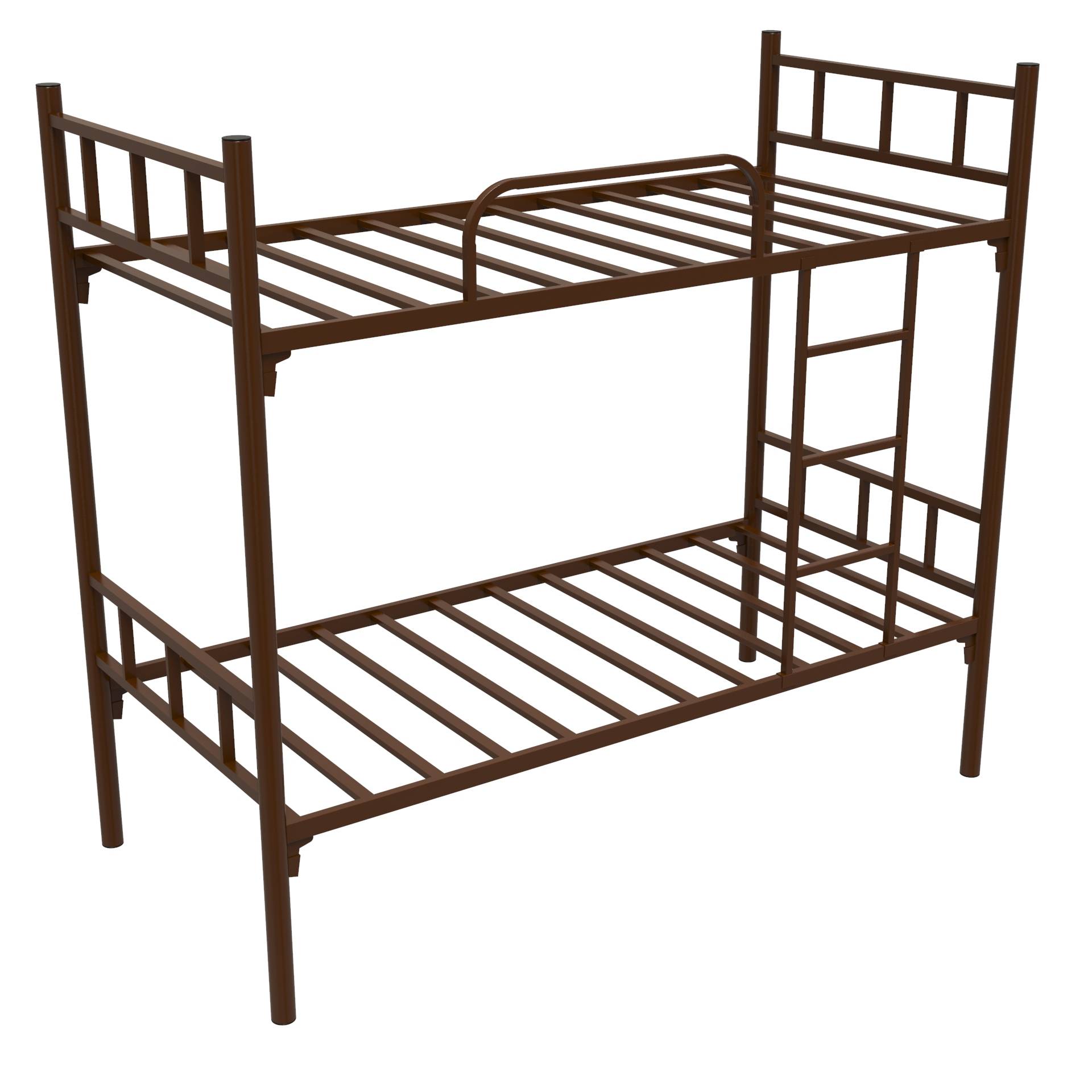 Фото кровать двухъярусная металлическая с лестницей — арсенал усиленная