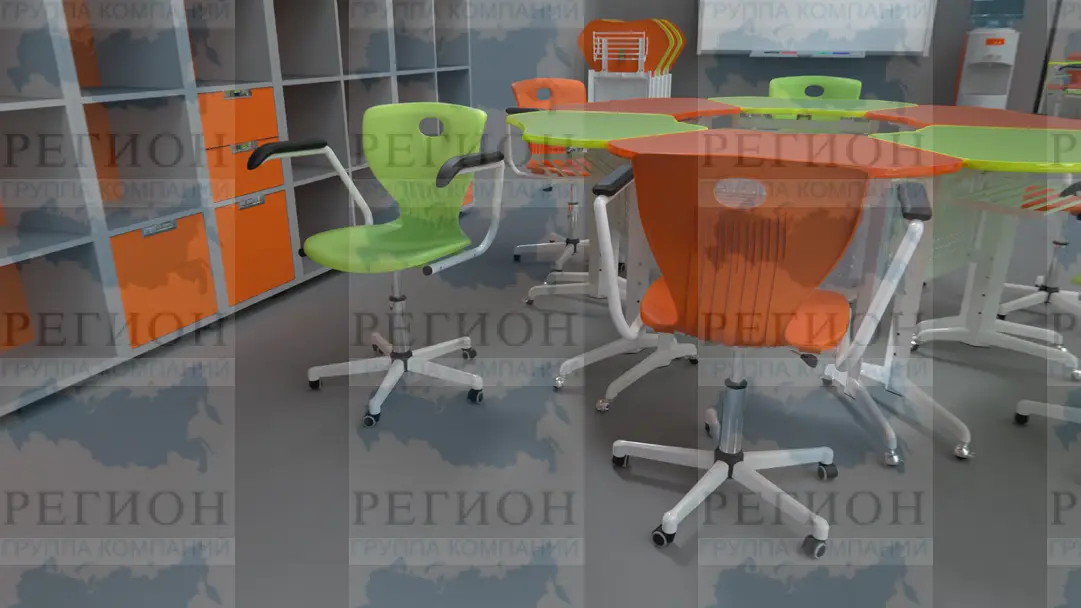 Кресло для аудитории с подлокотниками СА-47-ПР