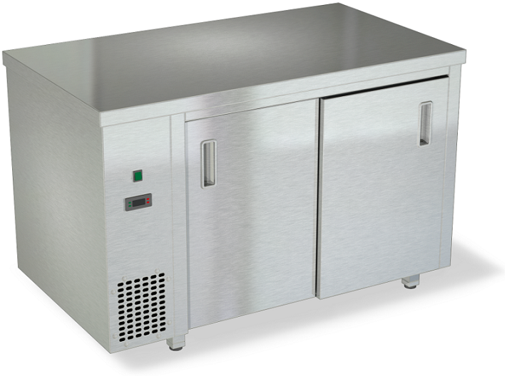 Тепловой стол для профессиональной кухни без борта, задняя стенка нержавеющая сталь СПС-834/800НТ (800x600x850 мм)